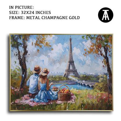 Artwork in Light Brown Frame