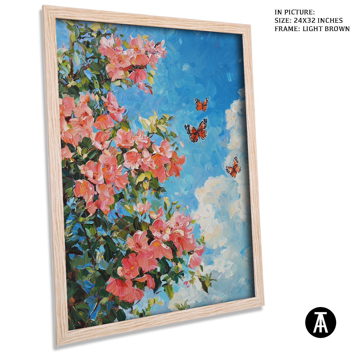 Artwork in Dark Brown Frame