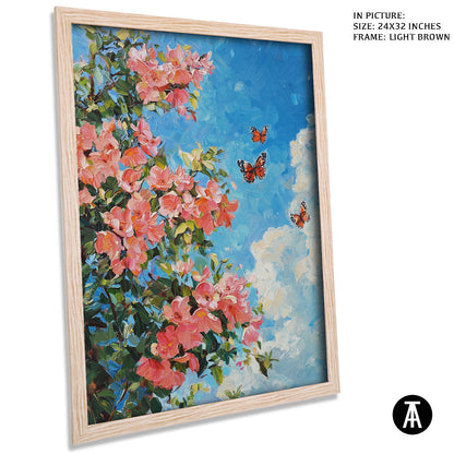 Artwork in Dark Brown Frame