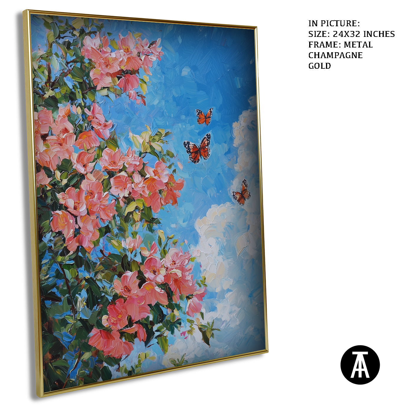 Artwork in Light Brown Frame