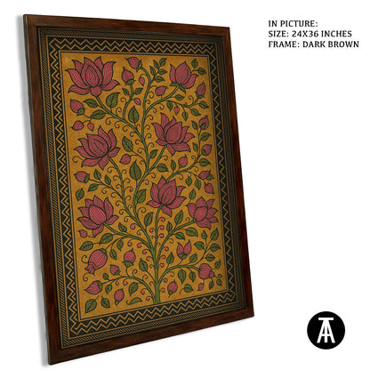 Artwork in Dark Brown Frame