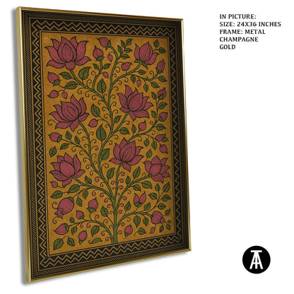 Artwork in Metal Champagne Gold Frame