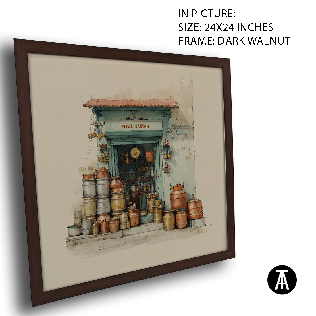 Artwork in Dark Walnut Frame