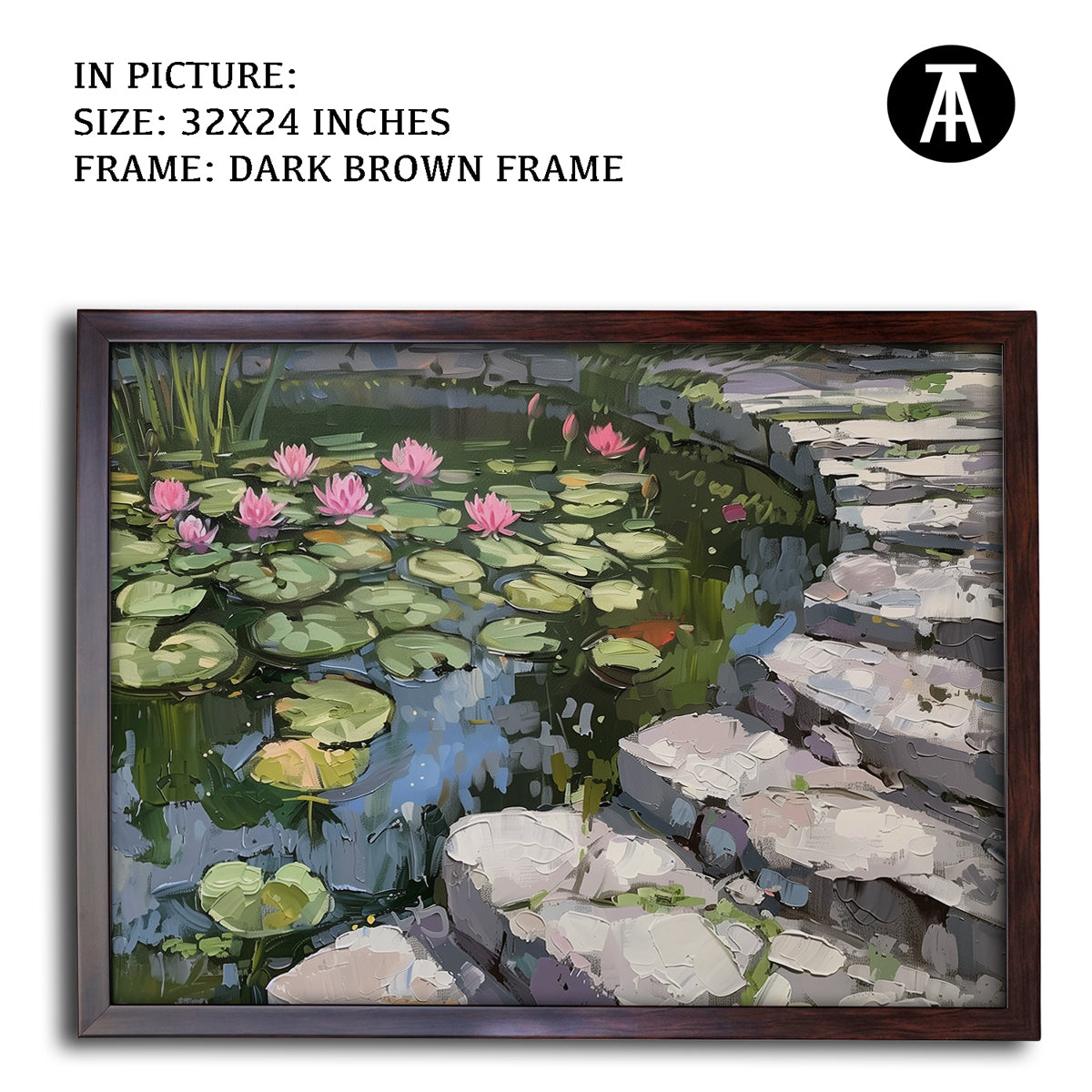 Artwork in Metal Champagne Gold Frame