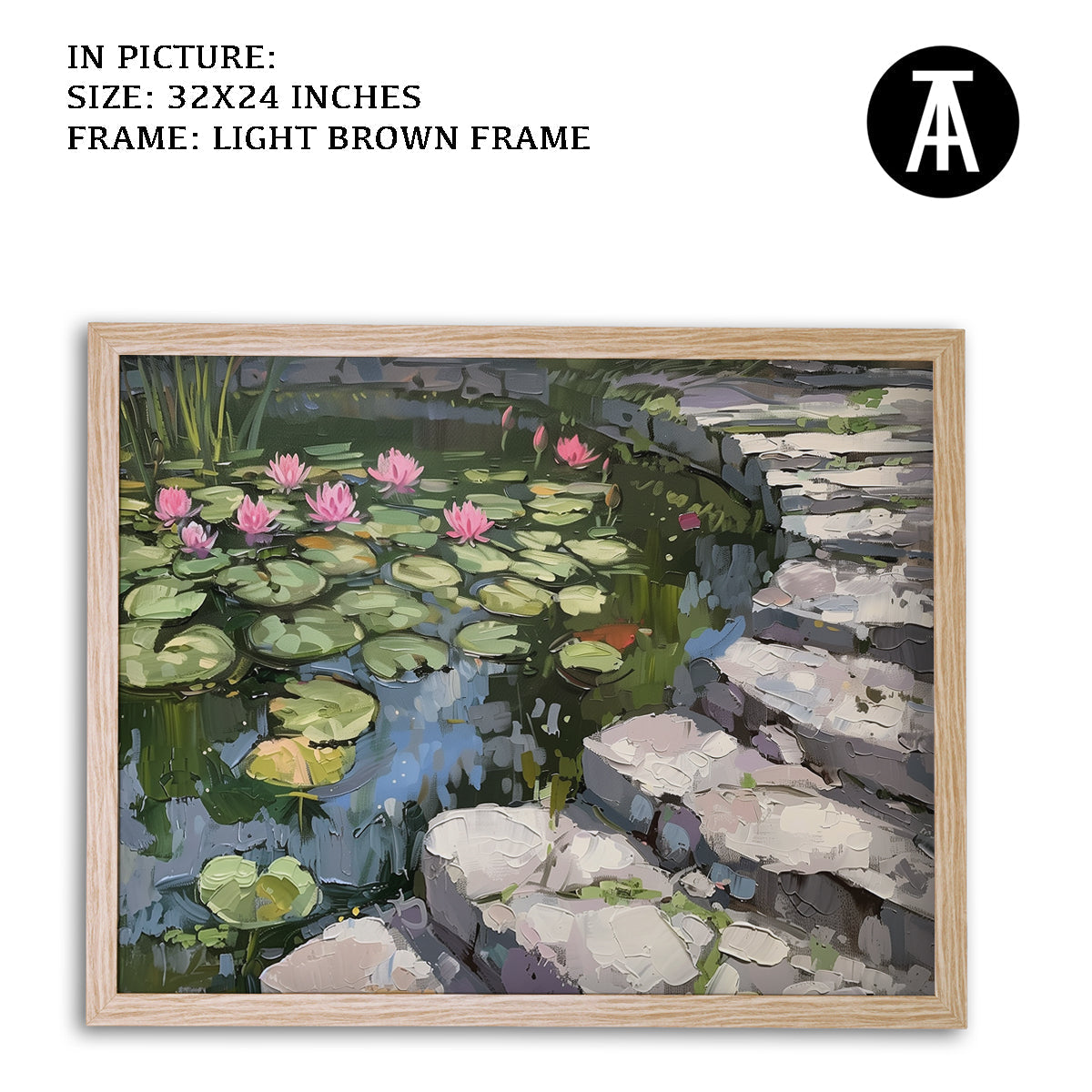 Artwork in Dark Brown Frame