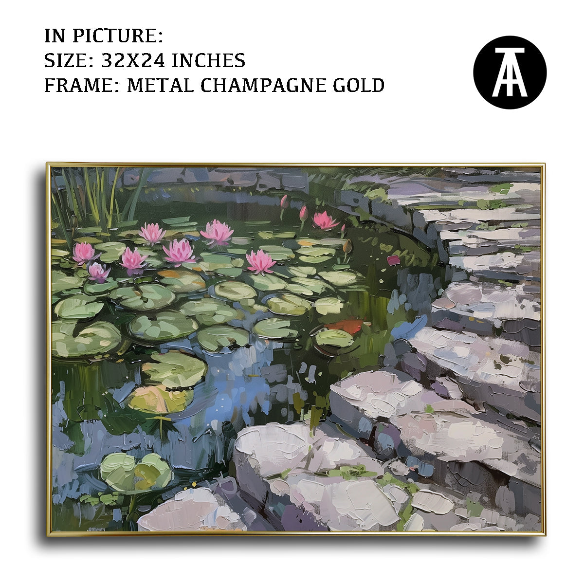 Artwork in Light Brown Frame