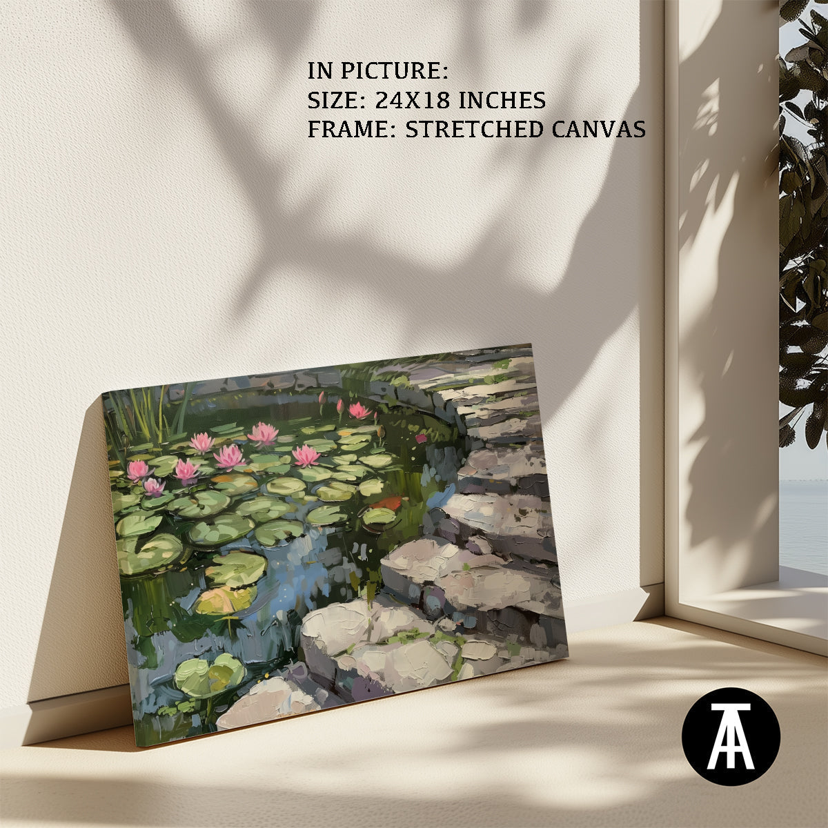 Artwork in Natural Wood Frame