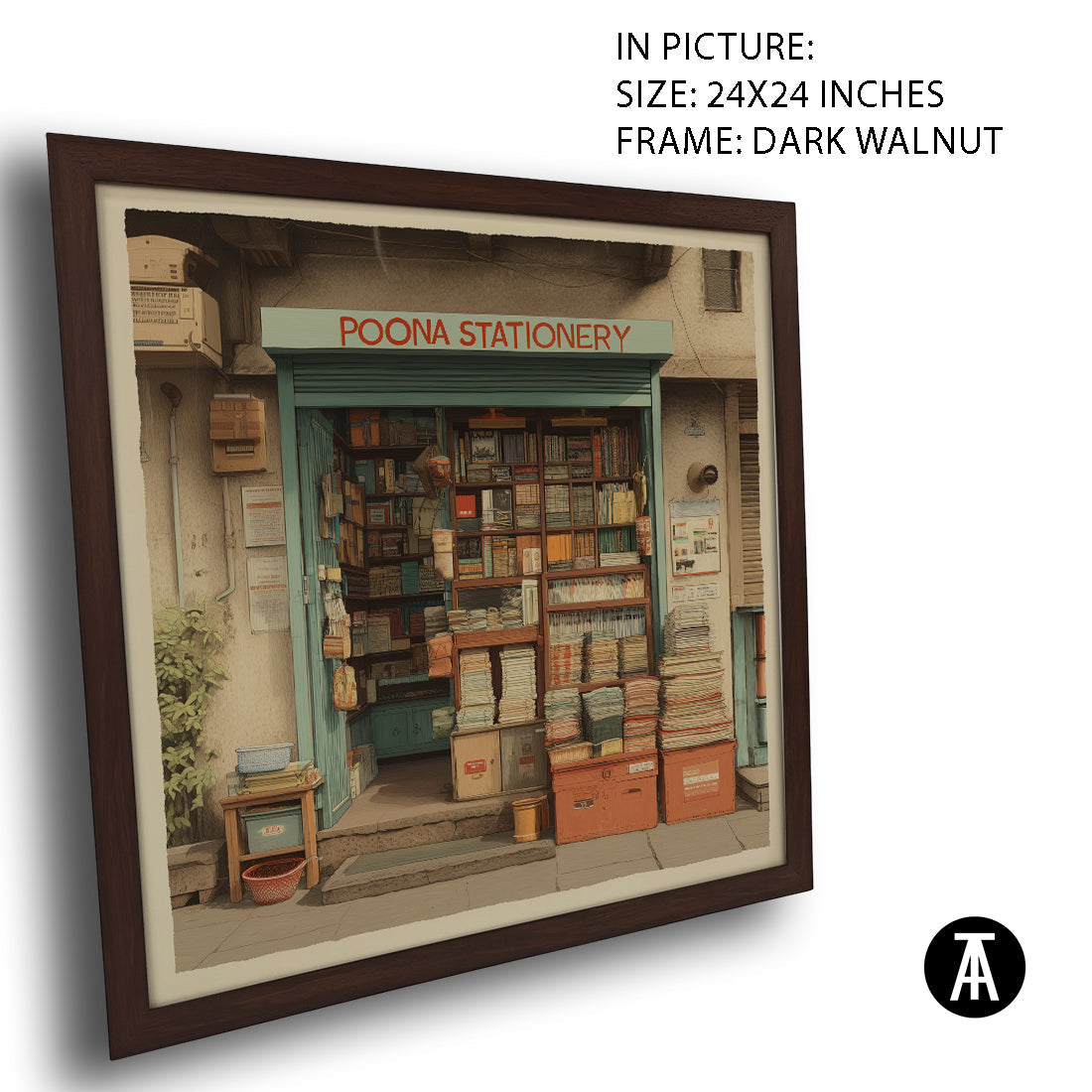 Artwork in Dark Walnut Frame