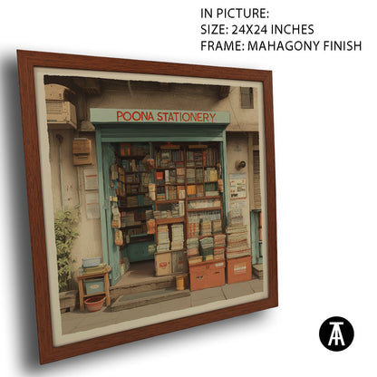 Artwork in Mahogany Finish Frame