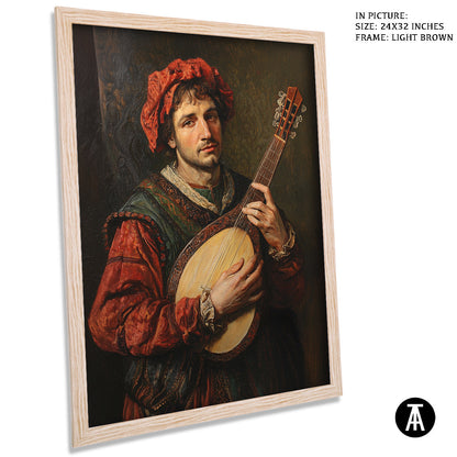 Artwork in Dark Brown Frame