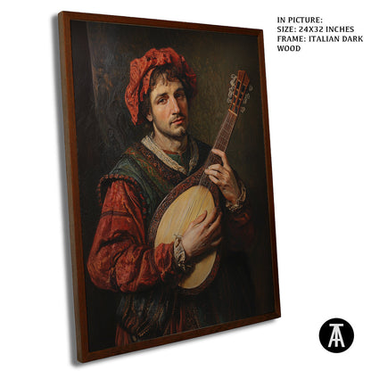 Artwork in Dark Wood Frame