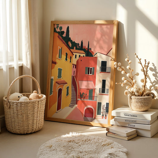 Boho Art Painting in a Lifestyle Setting