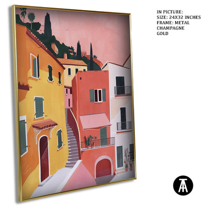Artwork in Metal Champagne Gold Frame