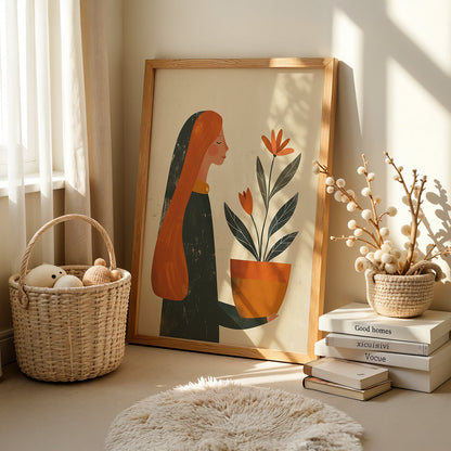 Boho Art Painting in a Lifestyle Setting