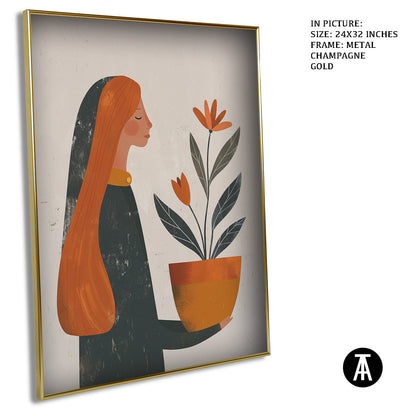 Artwork in Metal Champagne Gold Frame