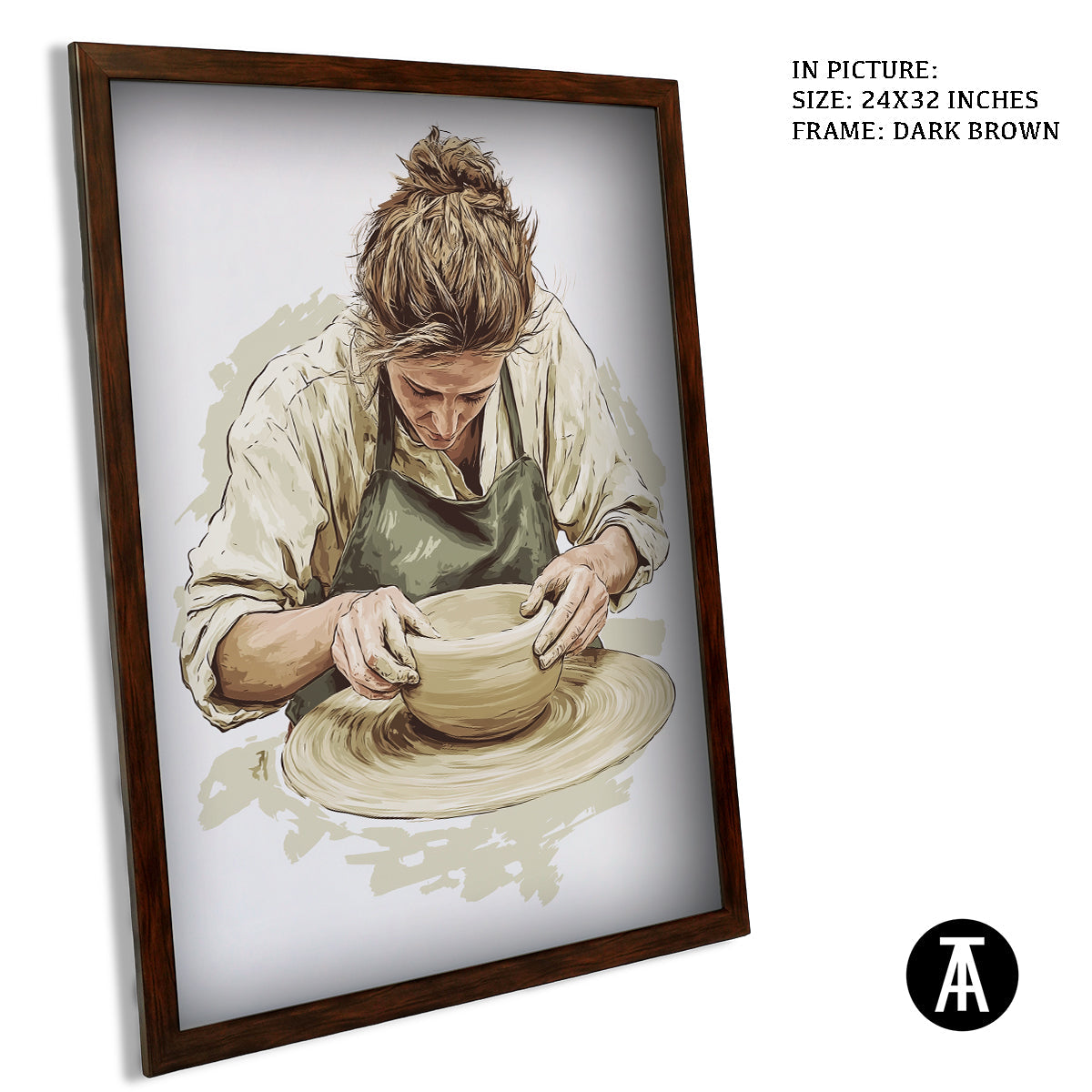 Artwork in Metal Champagne Gold Frame