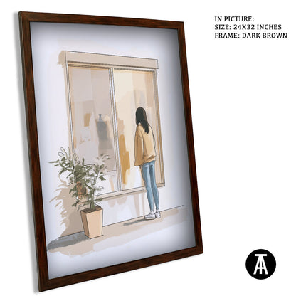 Artwork in Metal Champagne Gold Frame