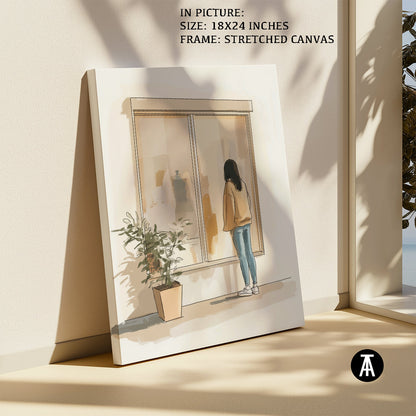 Artwork in Natural Wood Frame