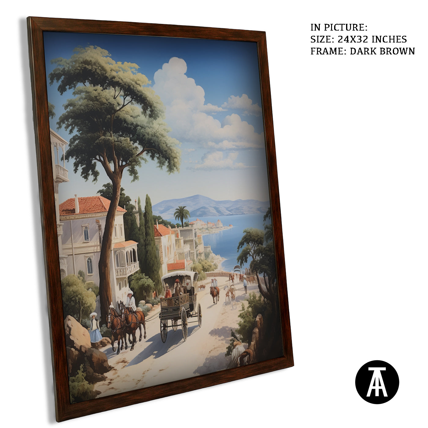 Artwork in Metal Champagne Gold Frame