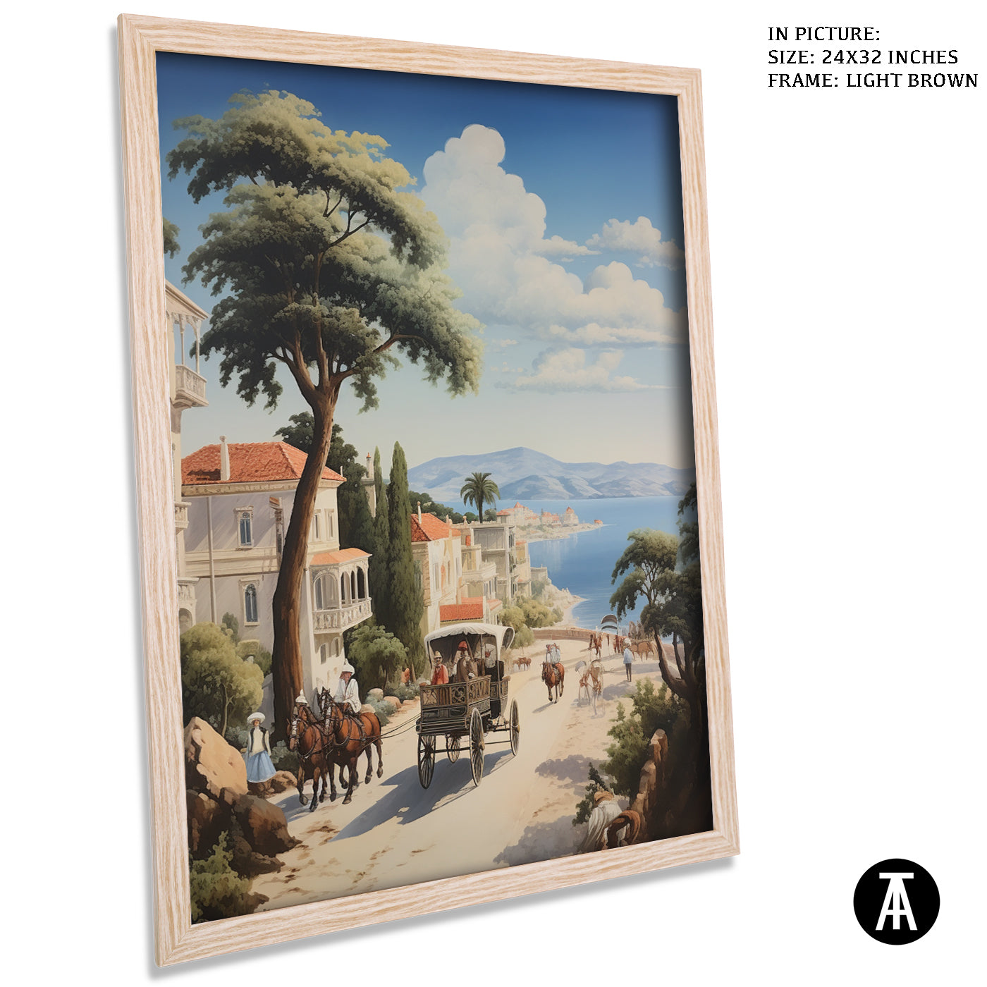 Artwork in Dark Brown Frame