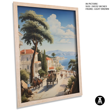 Artwork in Dark Brown Frame