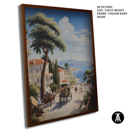 Artwork in Dark Wood Frame