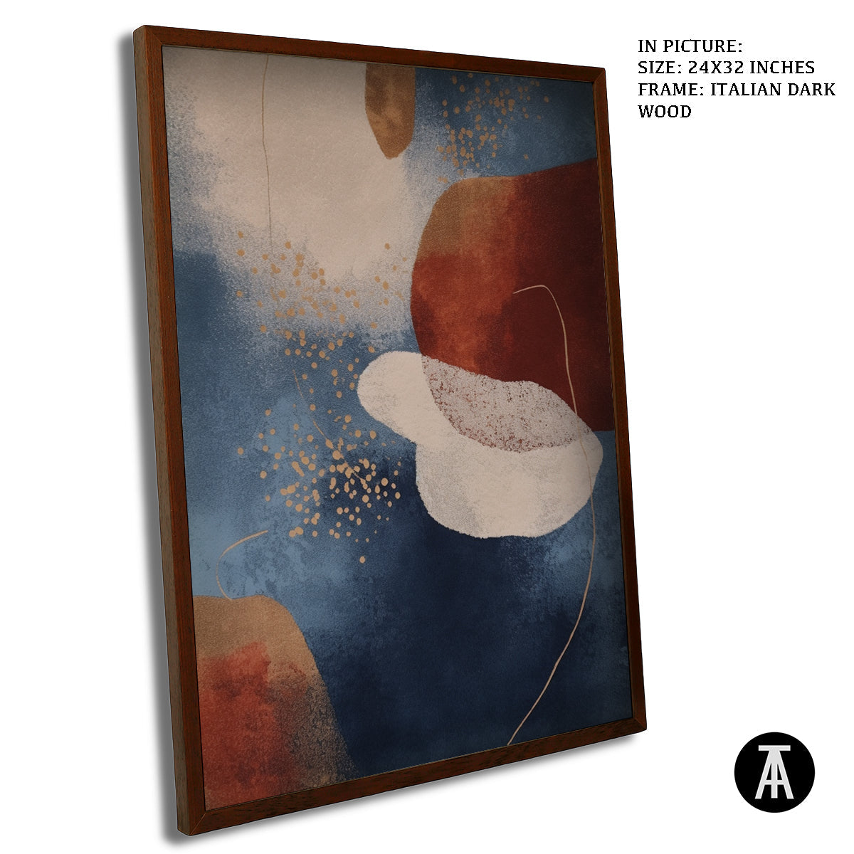 Sample Artwork in Italian Wood Framing Dark