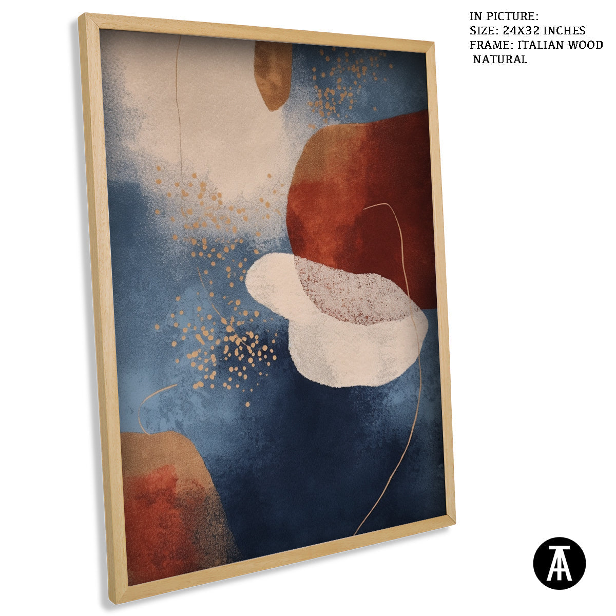 Sample Artwork in Italian Wood Framing Natural