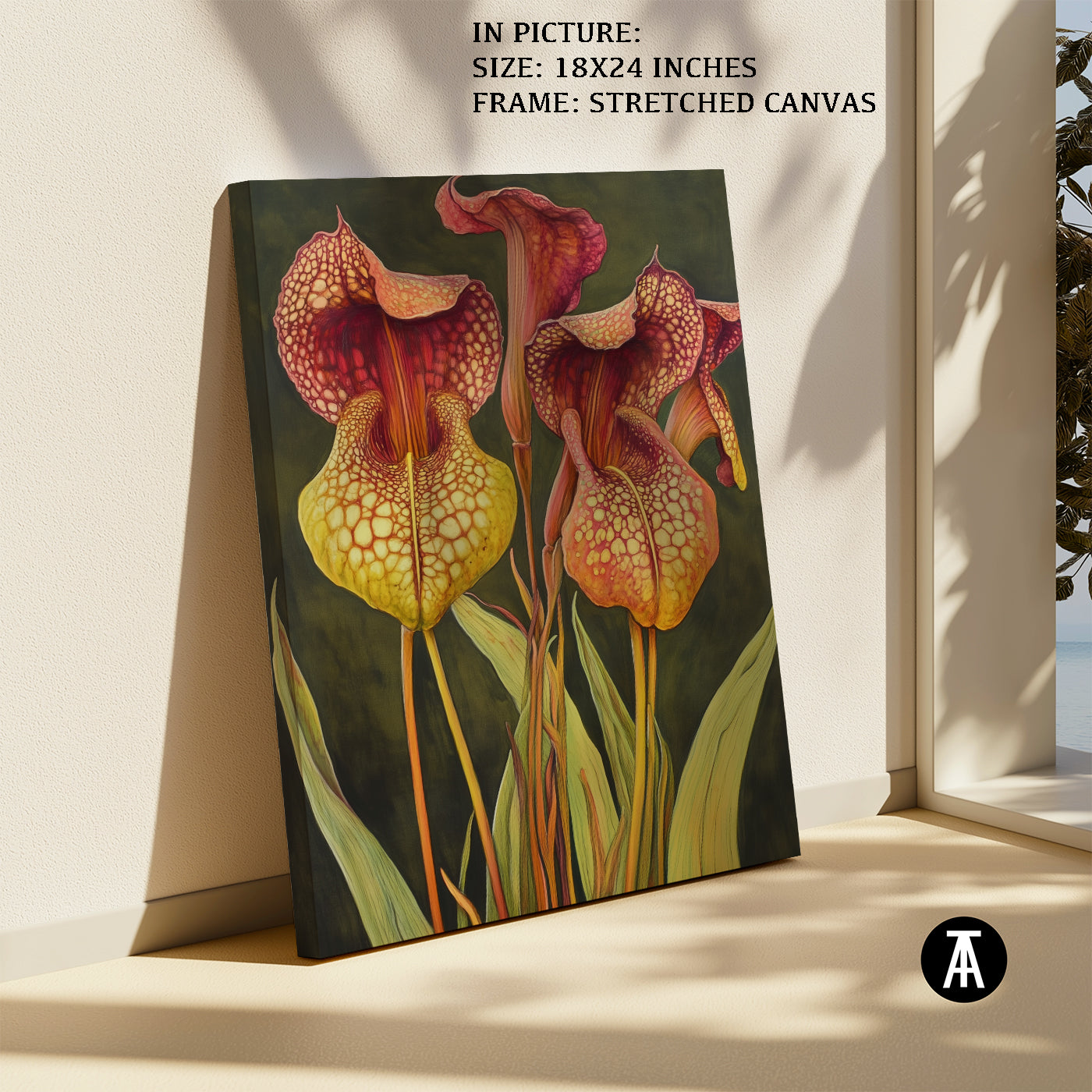 Artwork in Natural Wood Frame