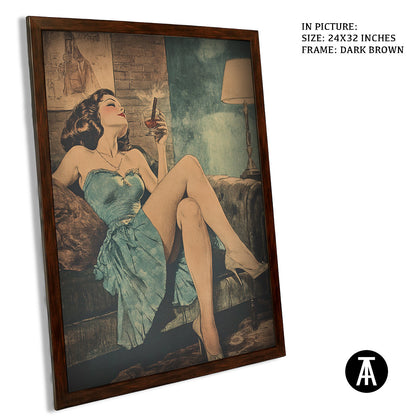 Artwork in Metal Champagne Gold Frame