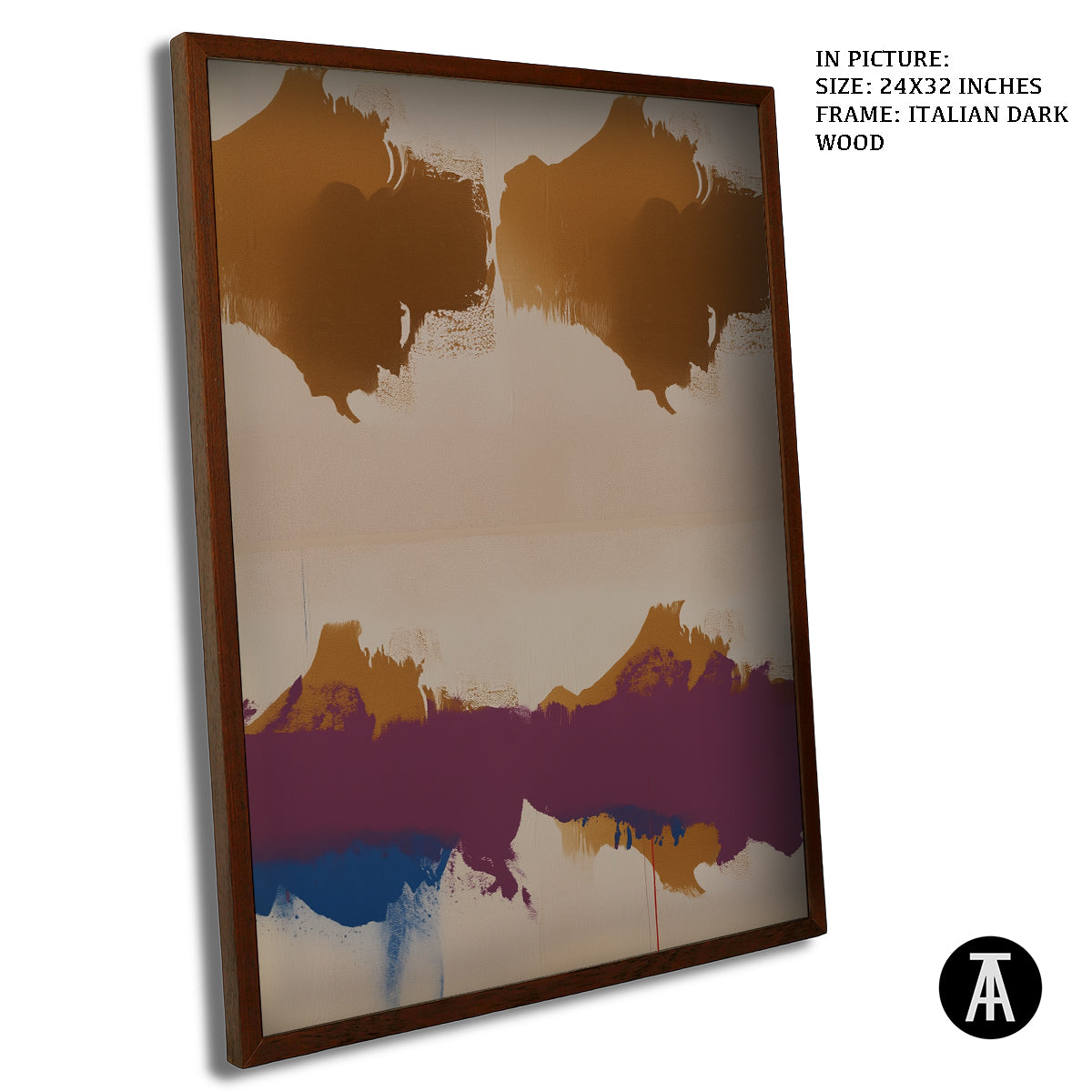 Sample Artwork in Italian Wood Framing Dark