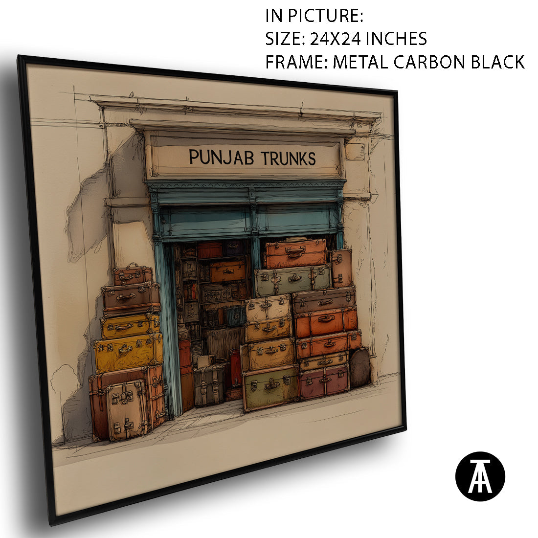 Artwork in Carbon Black Meta Frame
