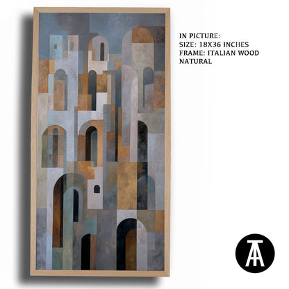 Artwork in Natural Wood Frame
