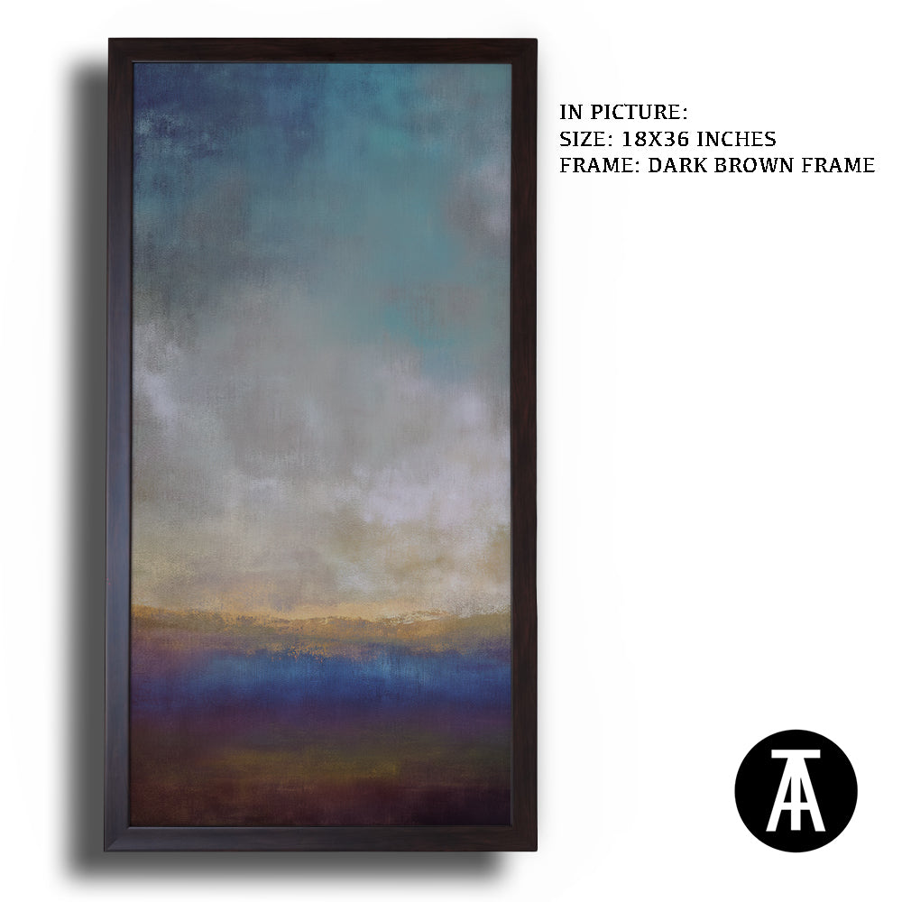Artwork in Dark Brown Frame