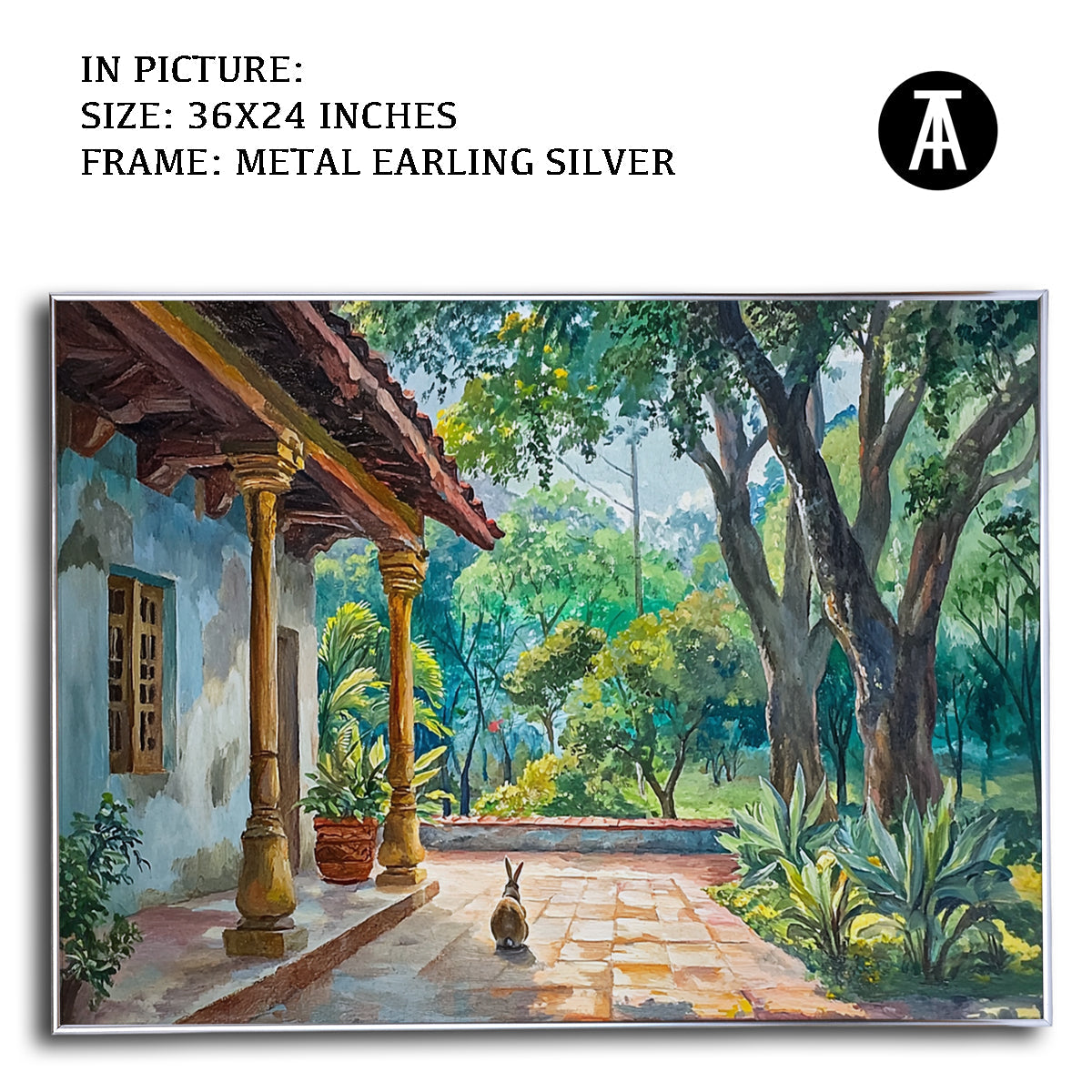 Artwork in Metal Earling Silver Frame