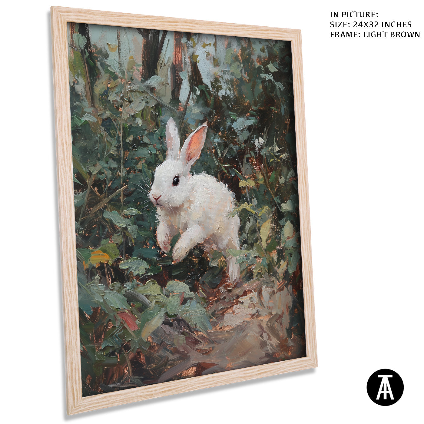 Artwork in Dark Brown Frame