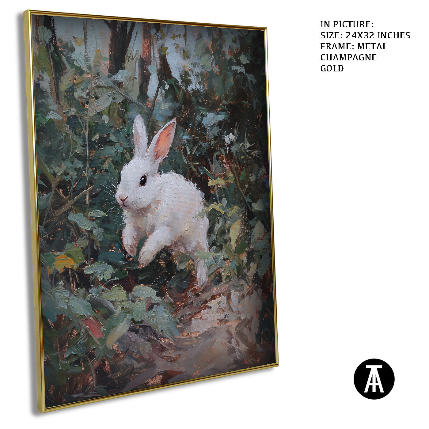 Artwork in Light Brown Frame