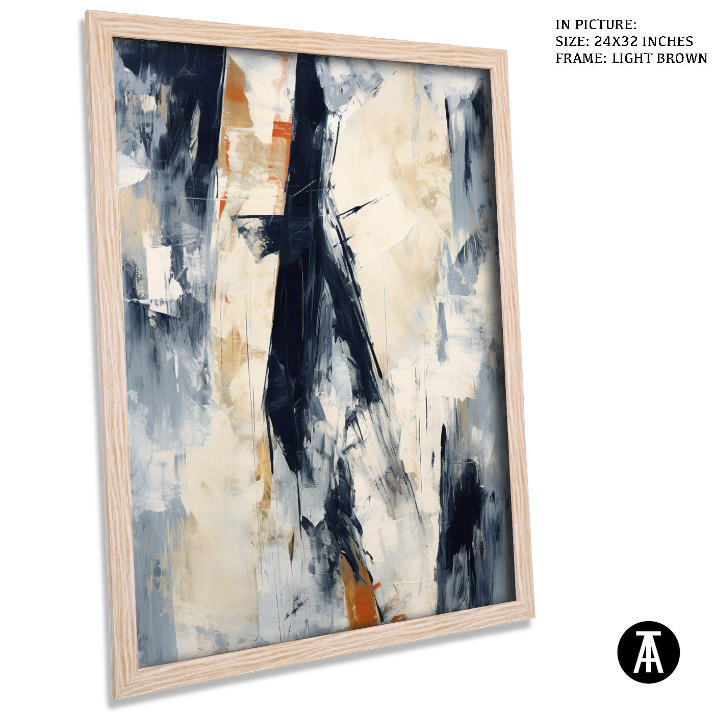 Artwork in Dark Brown Frame