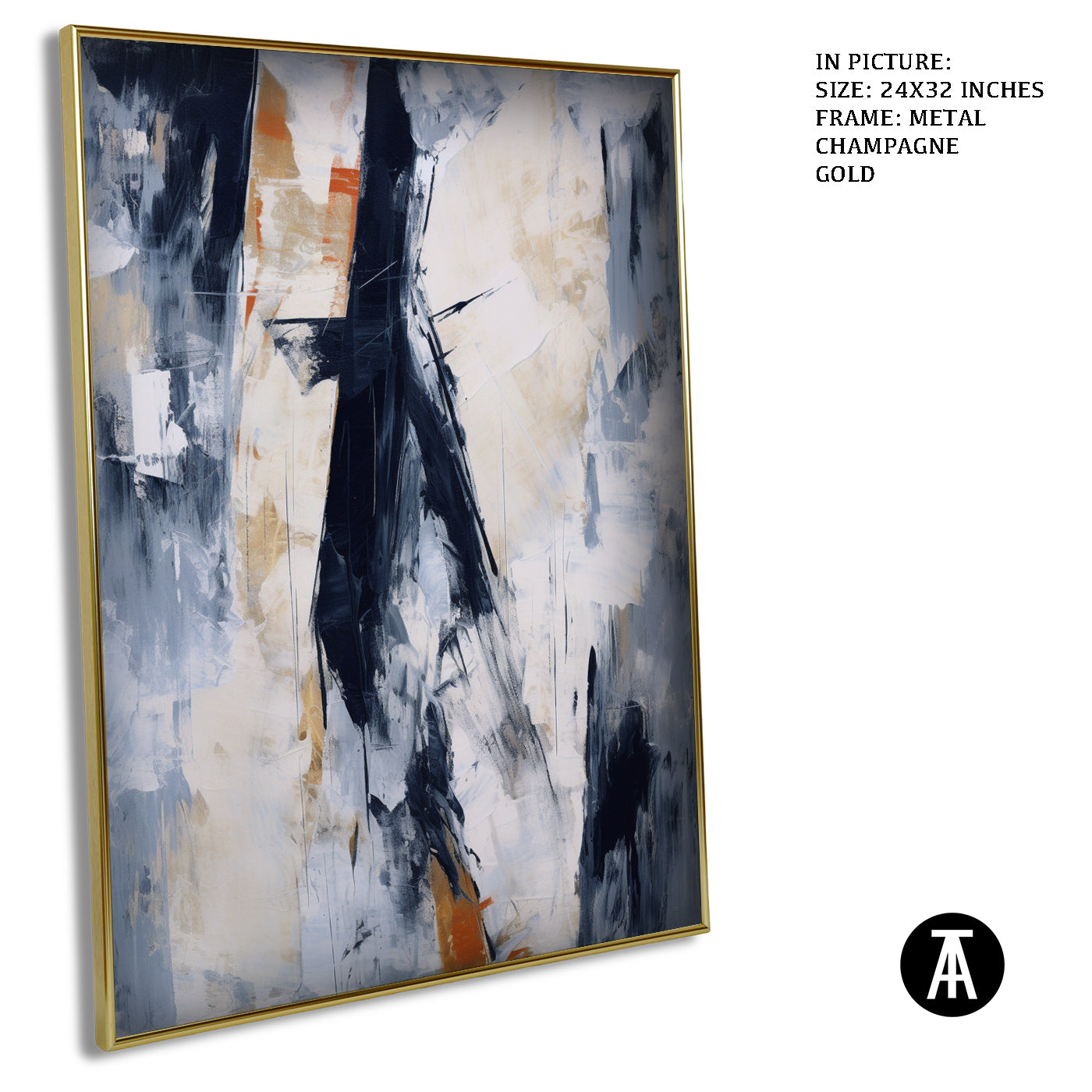 Artwork in Light Brown Frame