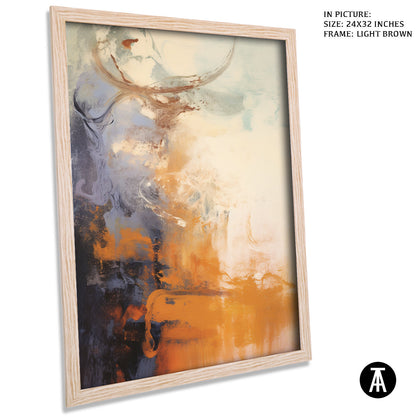 Artwork in Dark Brown Frame