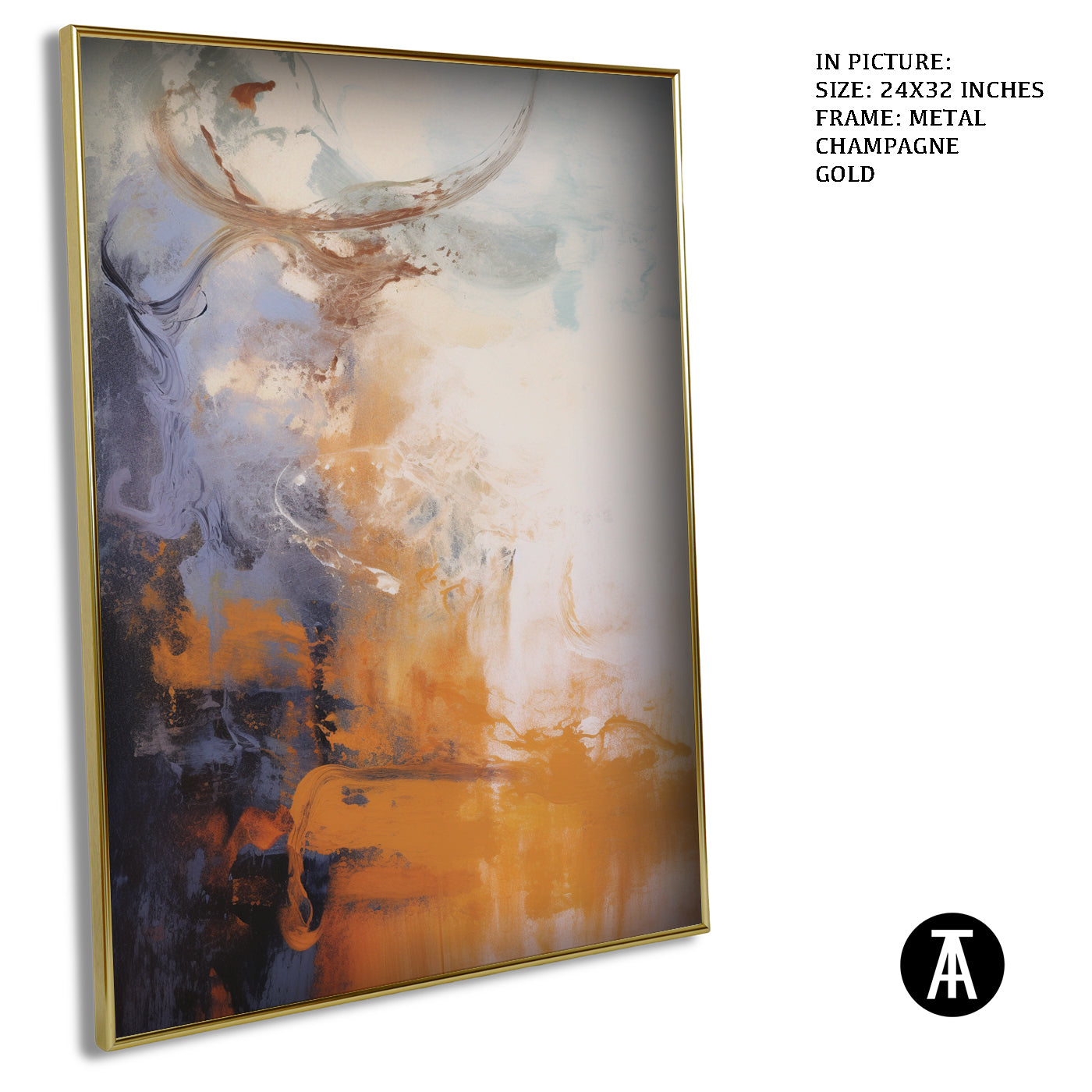 Artwork in Light Brown Frame