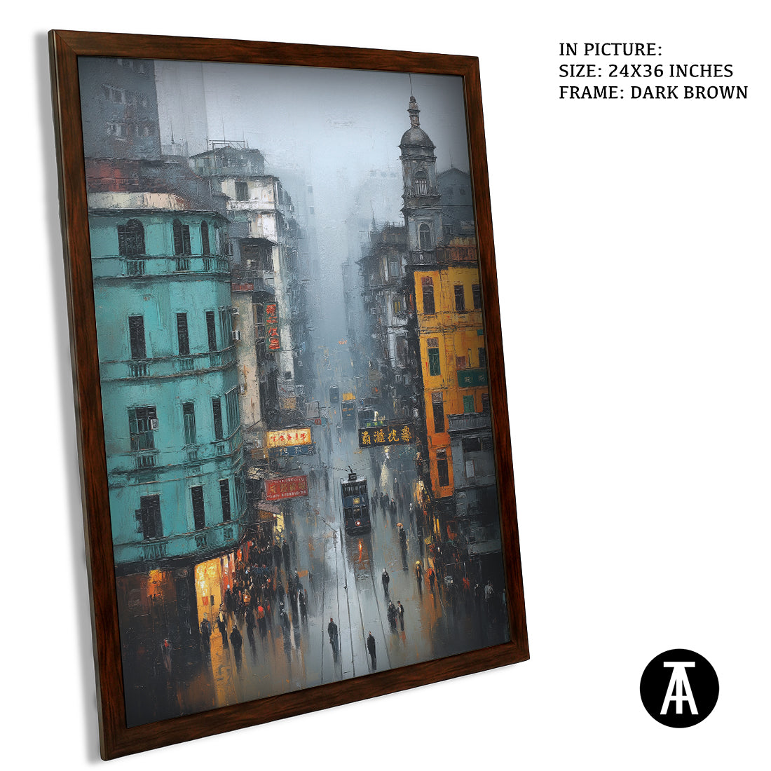 Artwork in Metal Champagne Gold Frame