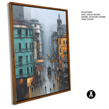 Artwork in Natural Wood Frame