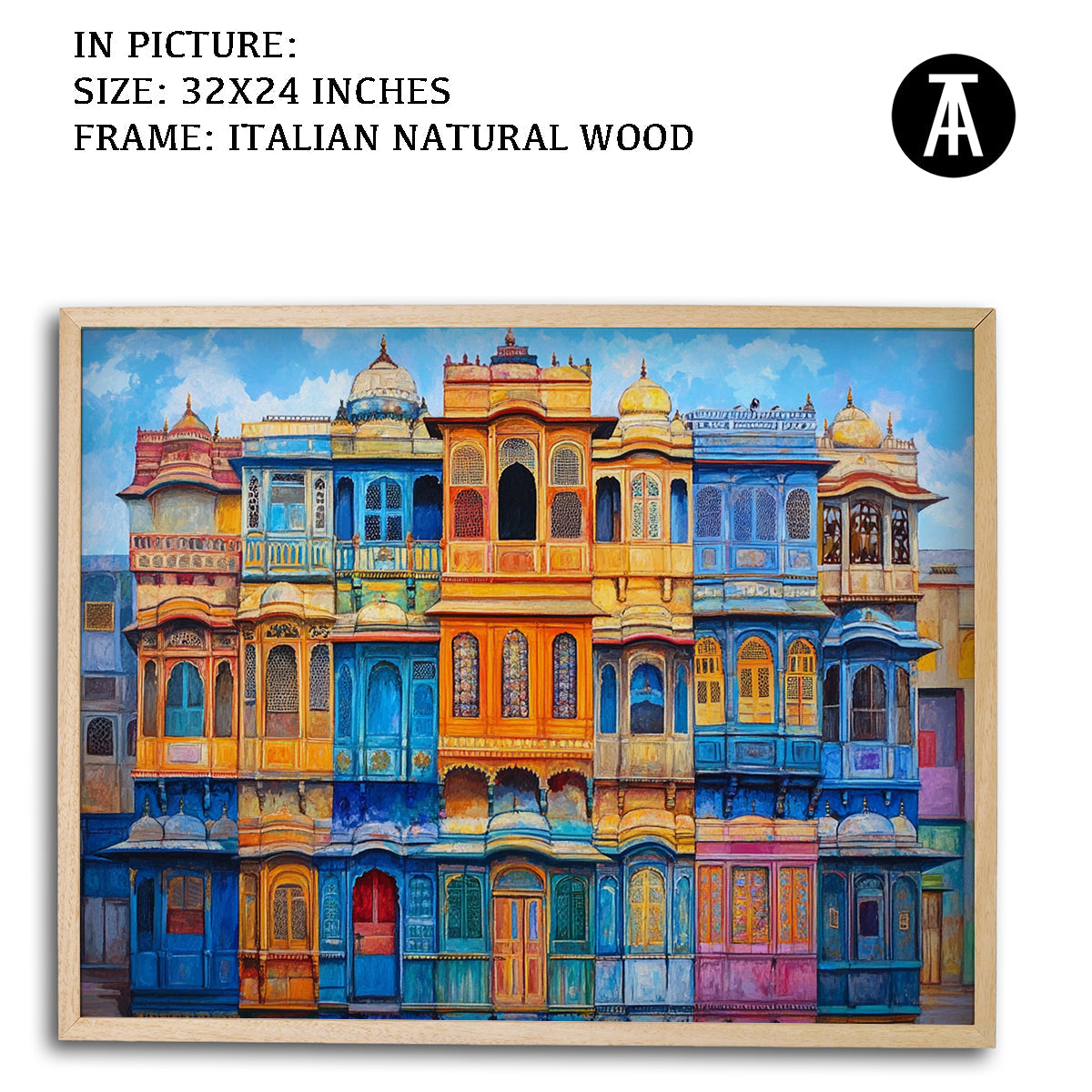 Artwork in Dark Brown Frame