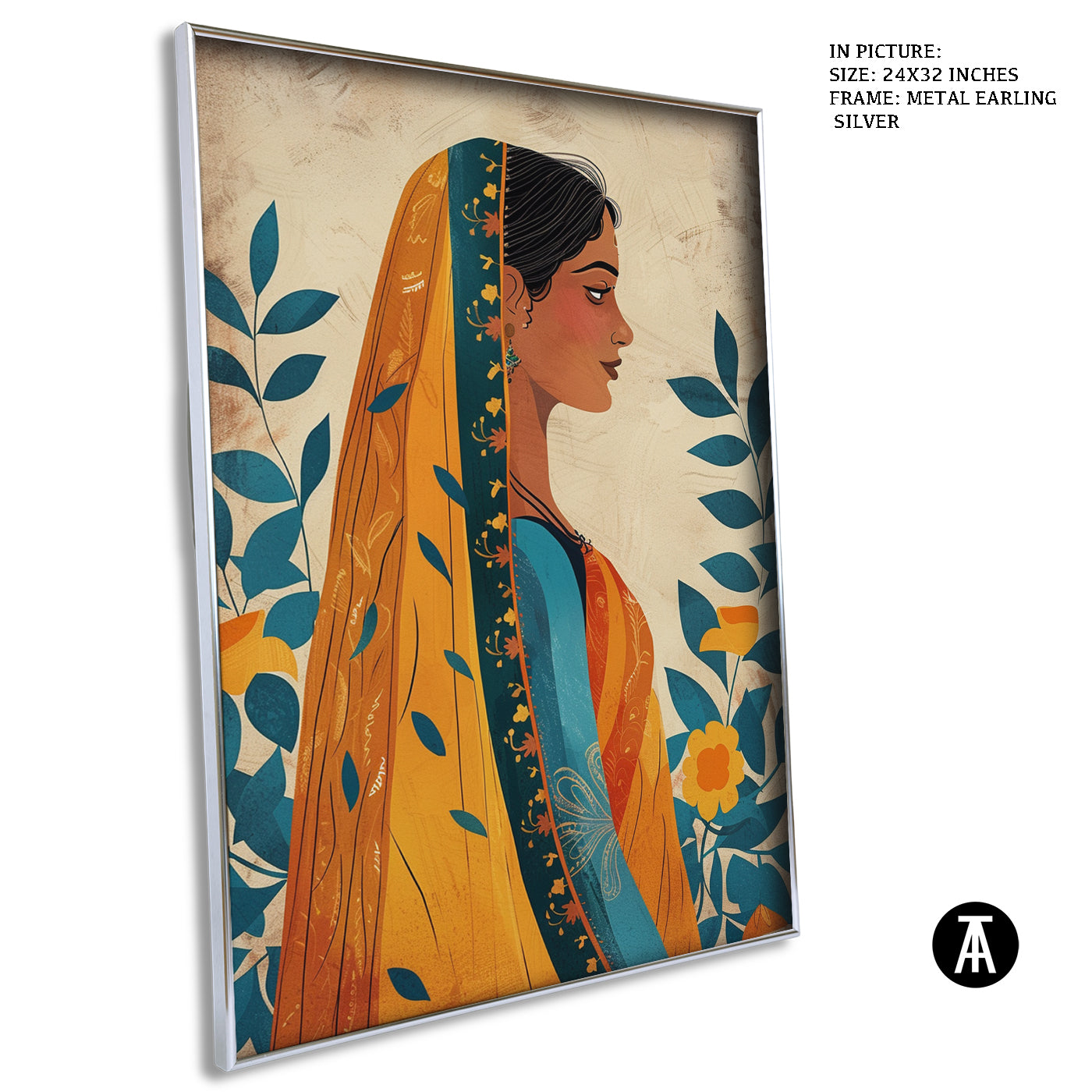 Artwork in Metal Earling Silver Frame