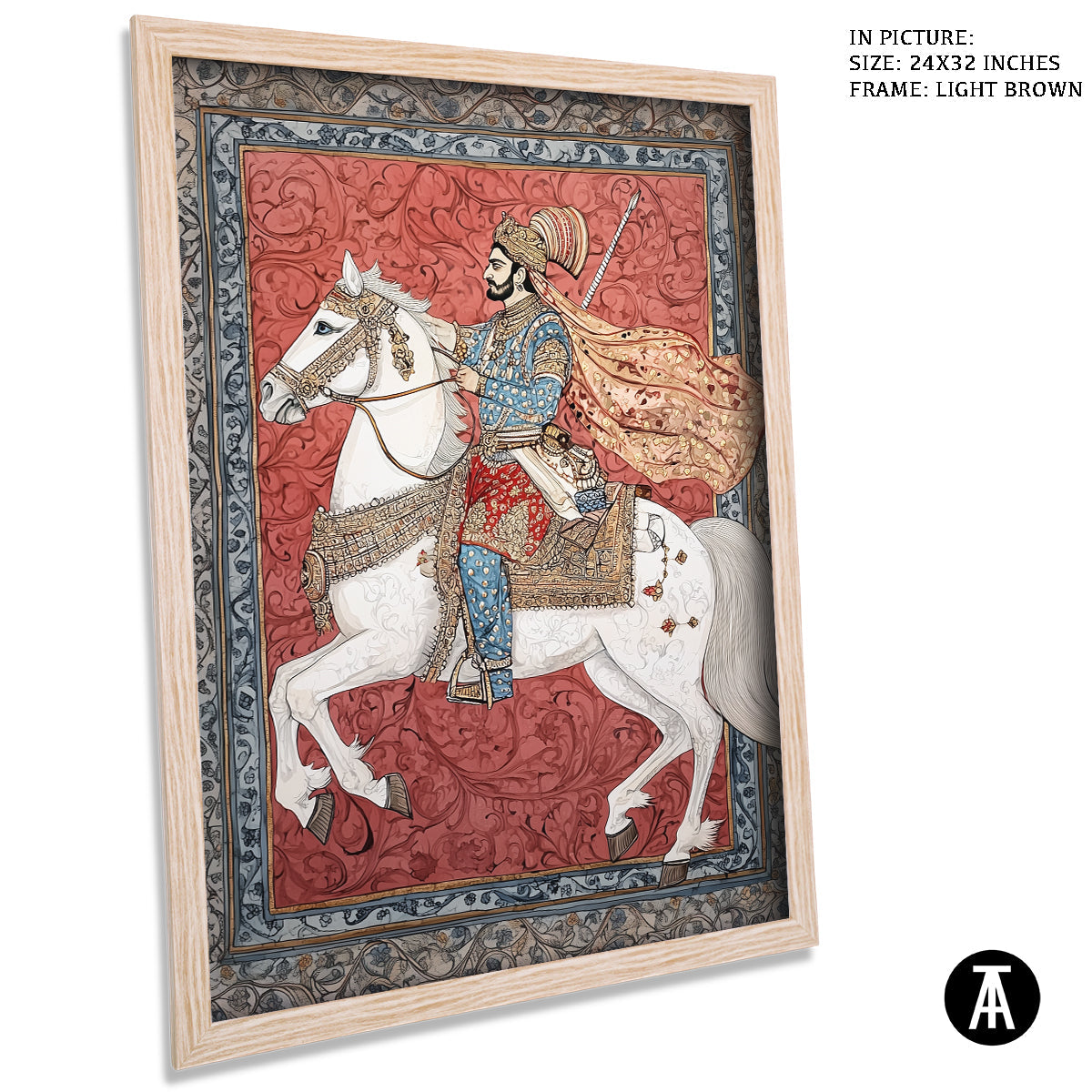 Artwork in Dark Brown Frame