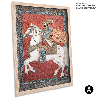 Artwork in Dark Brown Frame