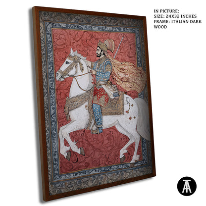 Artwork in Dark Wood Frame