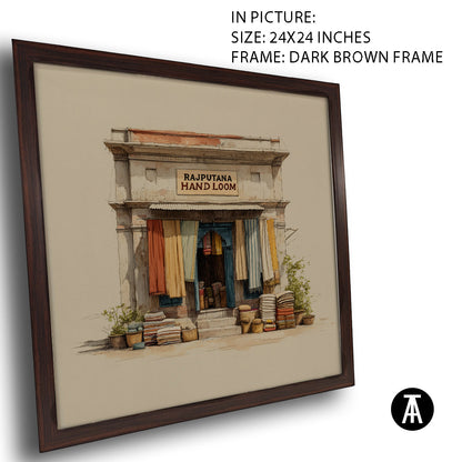 Artwork in Dark Brown Frame