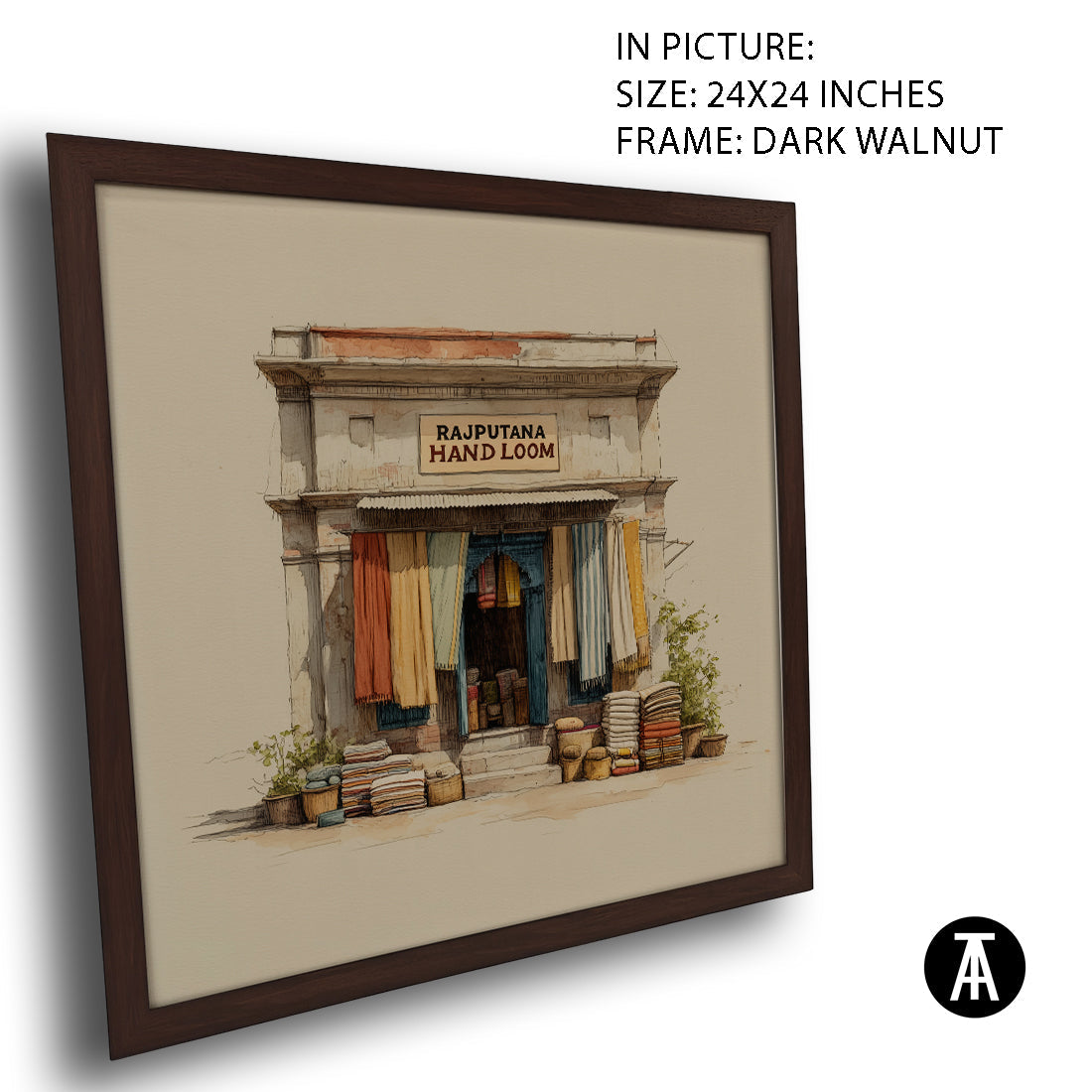 Artwork in Dark Walnut Frame
